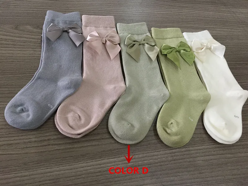 Baby Girls Knee High Socks Bows Princess Sweet Cute Long Tube Leg Warmer 1-6Y
