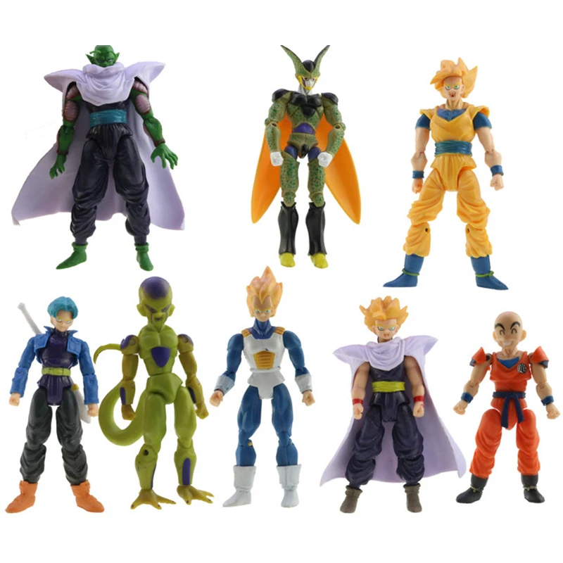 

Dragon Ball Anime Figure 8 Types Joint Movable Toys Sun Wokong Super Saiya Dragon Ball Z Collection Doll Toys for Kids Gift