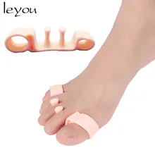 Leyou Five-hole Silicone Toe Separator Bunion Elastic Corrector Straighteners Bunion Hallux Valgus Toe Spacer Silicon
