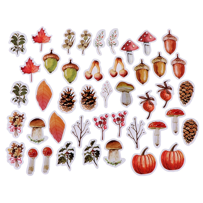 46Pcs/Box DIY Diary Album Stick Lable The Story About Forest Stickers Set Decorative Stationery Scrapbooking | Канцтовары для офиса