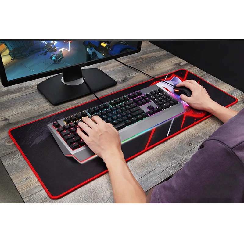

Etmakit 2019 new hot Mechanical Keyboard 87 keys Blue Switch Gaming Keyboards for Tablet Desktop Russian sticker