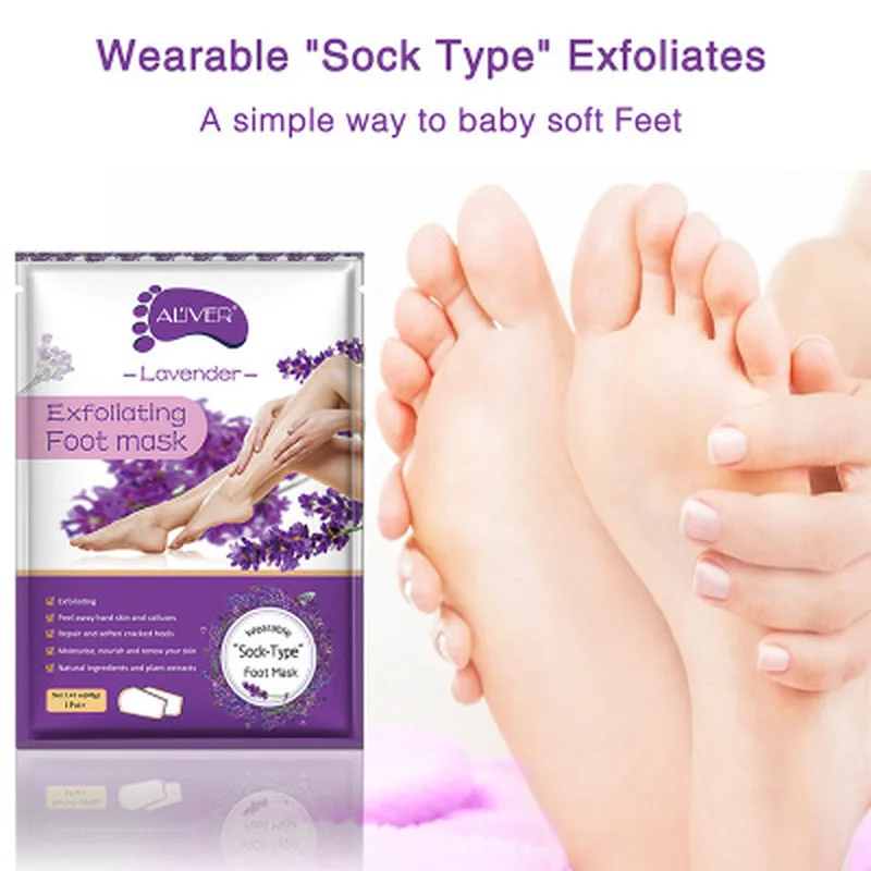 

2Pcs/Bag Moisture Foot Mask Feet Cream For Dead Skin Removal Foot Care Tool Removing Dead Skin Exfoliator Whitening Foot Care