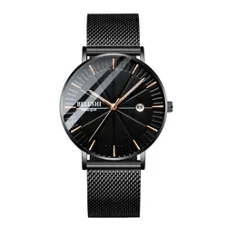 2019 новые мужские часы простой сетчатый ремешок кварцевые наручные часы для мужчин бизнес календарь часы подарки мужские часы relogio masculino # c