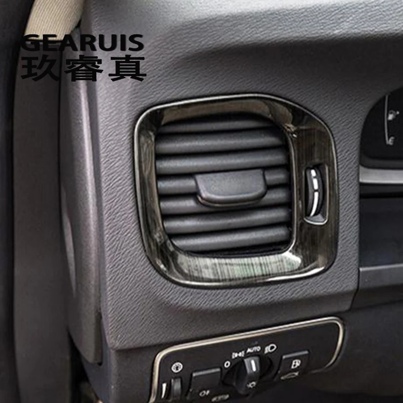 Fit For Volvo S60 V60 2012-2019 Black Titanium L&R AC Air Outlet Vent Cover Trim Fit For Volvo S60 V60 2012-2019 Black Titanium L&R AC Air Outlet Vent Cover Trim