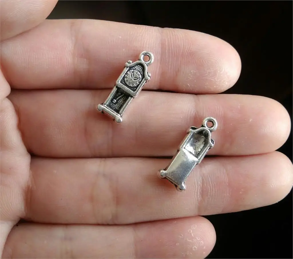 6 шт. серебряный старинные часы пол 21 * 7 мм DIY ретро ювелирные изделия браслет