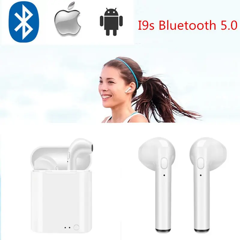 New I9s Tws with charging box 5.0 wireless Bluetooth headset Binaural motion for iPhone7/8/9 | Электроника