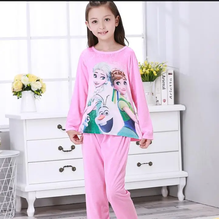 WAVMIT/комплекты для девочек; Детские пижамные комплекты в стиле принцессы; хлопковый детский пижамный комплект; От 3 до 14 лет одежда для сна; Пижама для девочек; красивая одежда