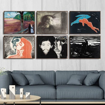 Paintings by Edvard Munch Printed on Canvas 2