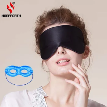 

Natural Silk Sleep Mask Blindfold Super Smooth Eye Mask Sleeping Face Mask With Hollow Ice Pack ICE EYESHADE