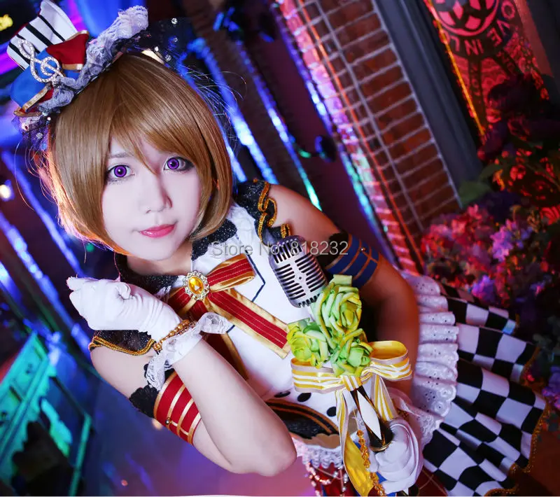 Love Live School Idol Project Koizumi Hanayo топы без рукавов платье горничной униформа наряд аниме