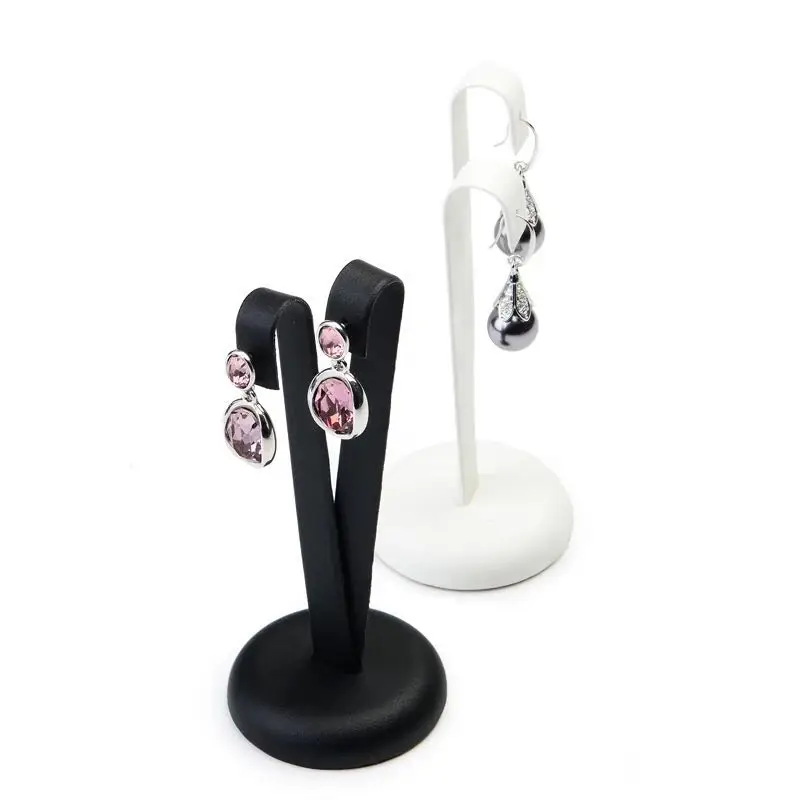  Black White PU Leather Creative Earrings Display Holder Earrings Display Stand Earrings Rack Jewelr