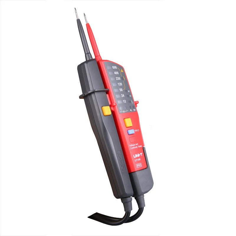 

UNI-T UT18B Voltmeter 690V AC DC Voltage Meter Waterproof Test Pen RCD Testers LED Indication Auto Range Worklight