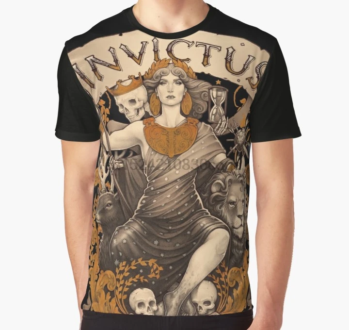 

All Over Print 3D Tshirt Men Funny T Shirt INVICTUS Graphic T-Shirt