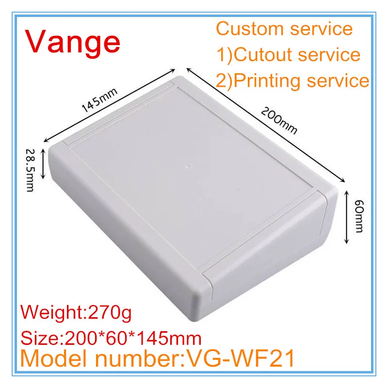 1pcs/lot electronic housing box diy 200*60*145mm IP54 ABS plastic instrument for wifi router module equipment | Обустройство дома