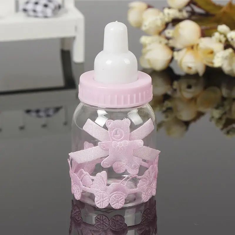 1 шт. Baby Shower синий мальчик розовый девочка крещение небольшие подарки на день рождения подарок сувениры бутылка для конфет