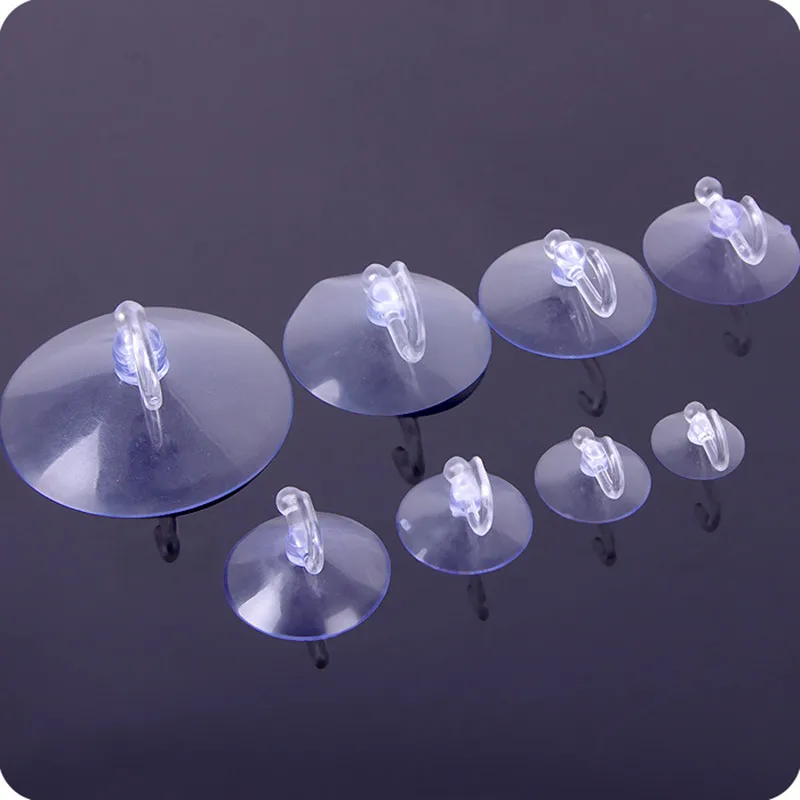 

1 lot! Strong sucker transparent clothes hooks Wall Hooks Hanger for clothes kitchen bathroom accessories