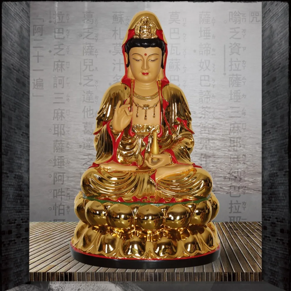 

Shenzhen Buddha Guanyin Buddha gilded ornaments resin ornaments crafts wholesale 48 cm Bodhisattva