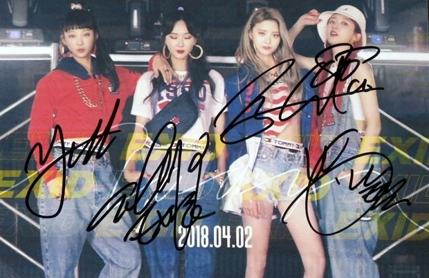

hand signed EXID autographed original photo 4*6 inches free shipping K-POP 032018B
