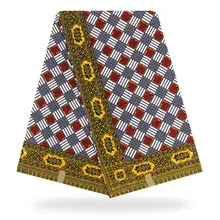 Настоящий воск гарантированный настоящий голландский воск высокого качества 6 ярдов Африканский Анкара швейная ткань Y90616-6