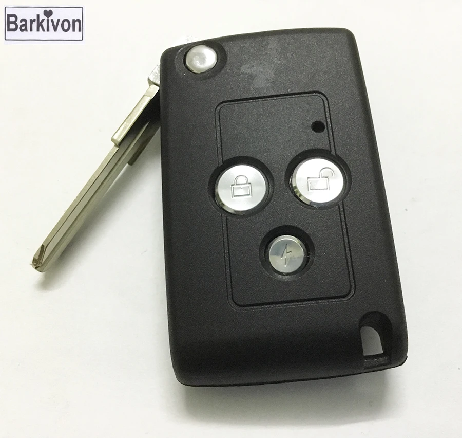 

Barkivon Replacement folding modified refit car key case shell for Lada Priora Kalina Vaz flip key fob housing cover