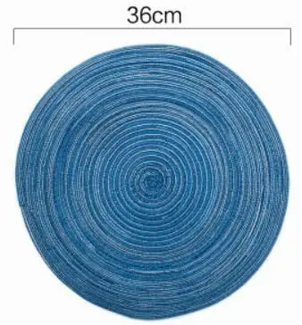 Free Shipping, Homedecor Placemats, Round Woven Placemats Heat Resistant Kitchen Anti-skid Table Mat