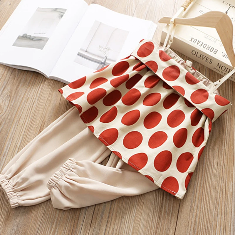 Keelorn/комплект одежды для девочек летняя одежда футболка в полоску + длинные штаны