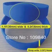 Часы с циферблатом под эллиптический силиконовый браслет rfid, 125 кГц 74 мм браслет управления доступом, T5577 браслет с возможностью перезаписи, 100 шт./лот