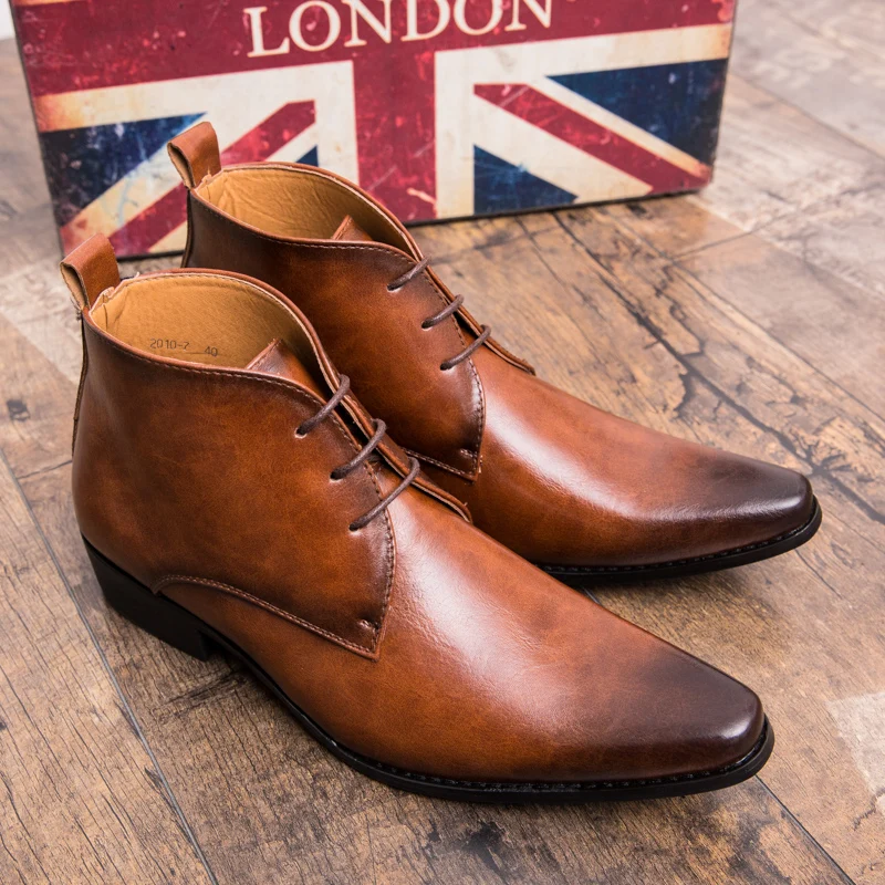 Yomior/мужская модельная обувь с острым носком наивысшего качества; деловая кожаная обувь; повседневные осенние ботильоны; Zapatos De Hombre; ботинки челси
