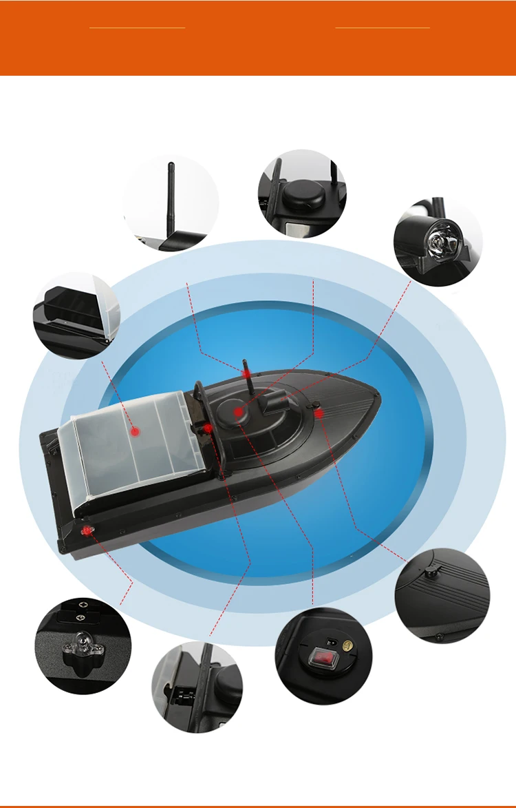 Рыбалка Корабль приманки лодка с обратным и Sonar от Джабо фабрики с эхолот finder к выпуску крюк