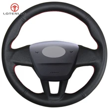 LQTENLEO черная искусственная кожа ручная прошитая крышка рулевого колеса автомобиля для Ford Focus 3-(без многофункциональной кнопки