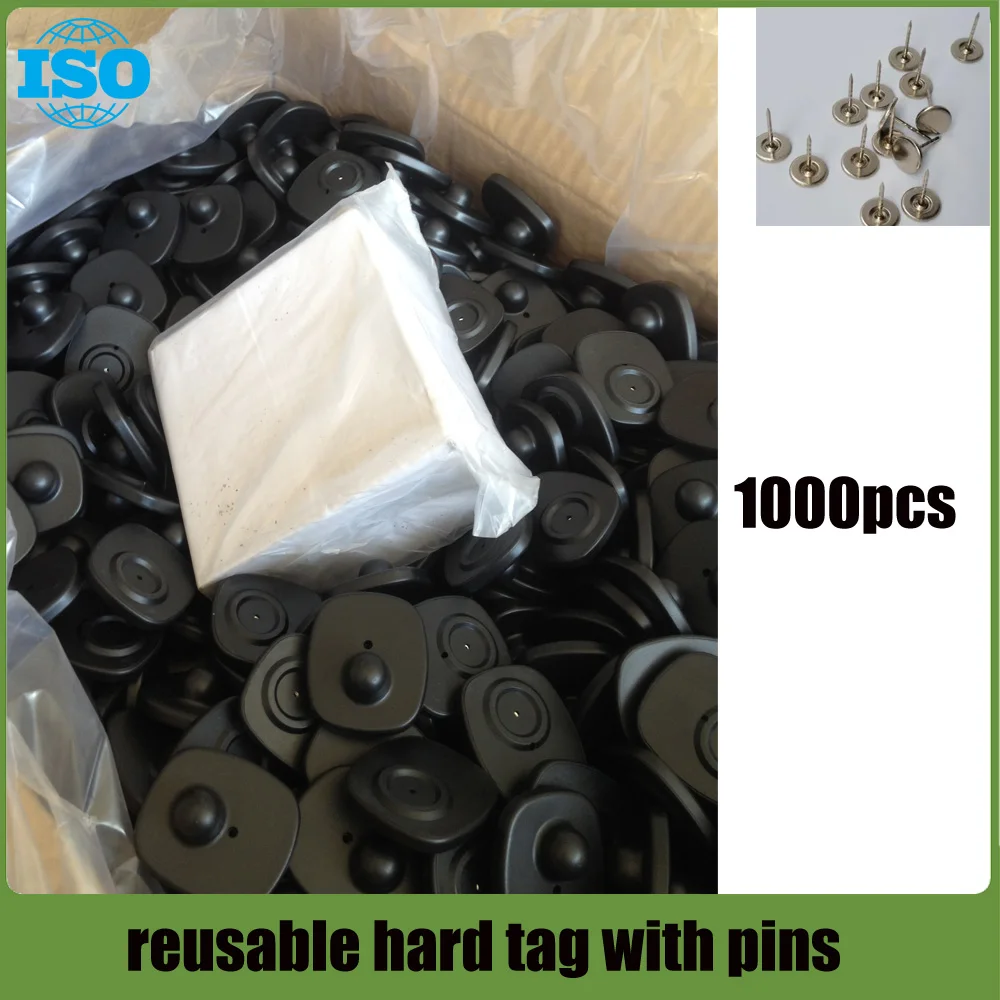 

Clothing Security Tags, RF 8.2Mhz Frequency, Pack of 1000pcs with pins