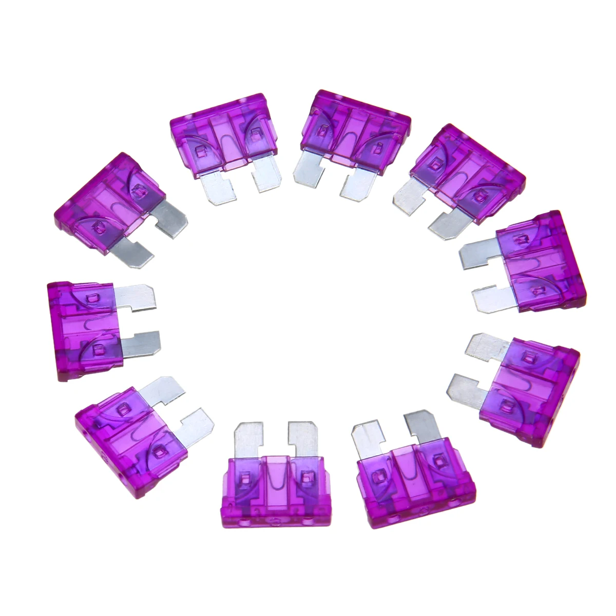 10Pcs/set 3A 8V-32V Coded Standard Blade Fuse Assorted Universal For Auto Car Truck Boat