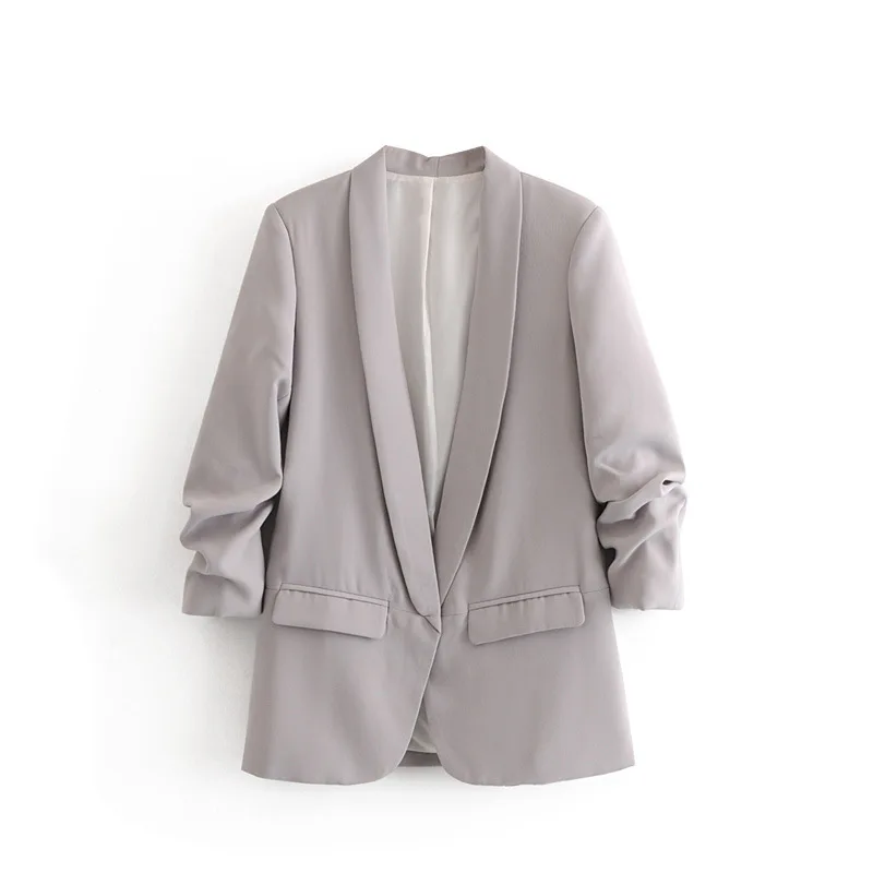 Big Pockets casual blazer jacket office lady Autumn 2019 spring Long-Sleeve Female Small Suit Big Pockets casual blazer jacket office lady Autumn 2019 spring Long-Sleeve Female Small Suit