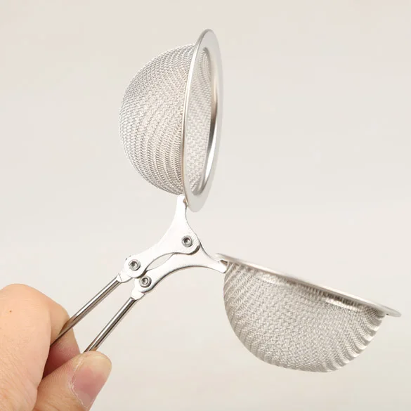 

New Stainless Steel Tea Pot Infuser Strainer Ball Mesh 4.3*17cm E2S