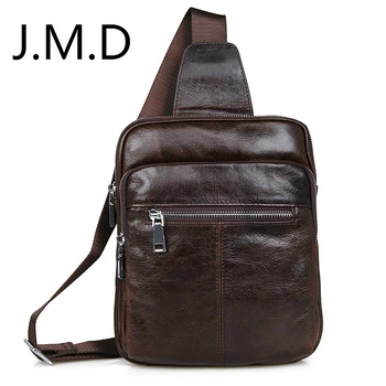 

J.M.D 2019 New Arrival Vintage Cow Leather Style Men's Leather Travel Bag Casual Shoulder Bag Messenger Bag Big Size 7216