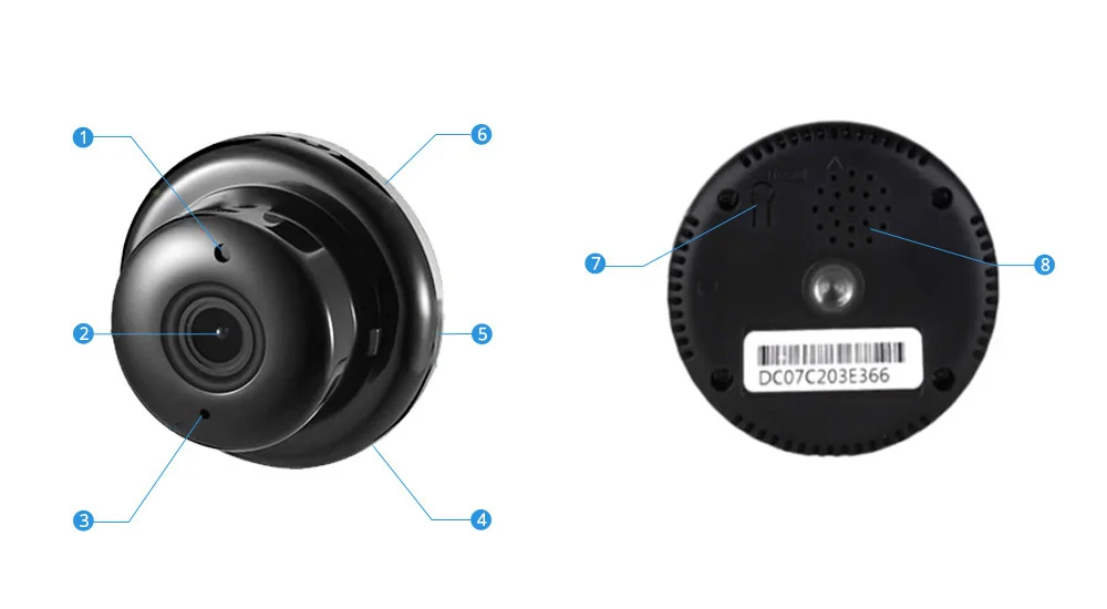 mini ip camera wide angle fisheye panoramic  (2)