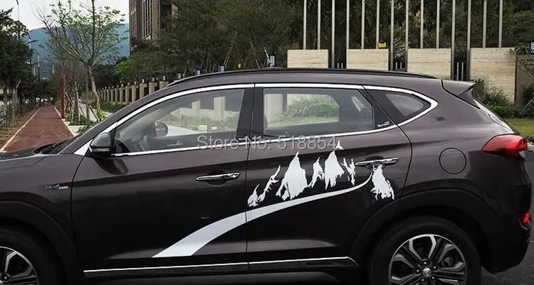 Аксессуары подходят для HYUNDAI TUCSON хромированные накладки на подоконник объемное формование верхней отделки акцента