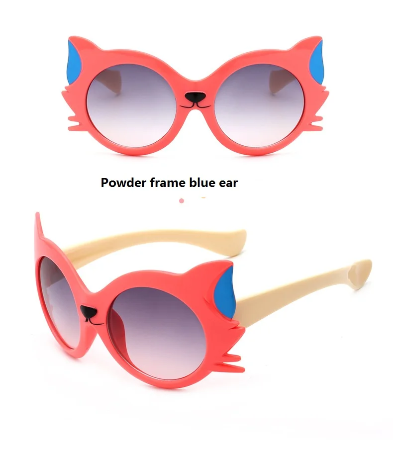 Детские солнечные очки милые детские кошачий глаз солнцезащитные очки животные мультфильм UV400 дети для подарка дети девочки очки для мальчиков оттенки очки