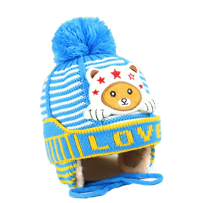 

PluckyStar Winter Baby Caps Warm Baby Hats For Boys Girls Knit Hat Plus Velvet Bebes bonnet enfant Fotografie Cap C22