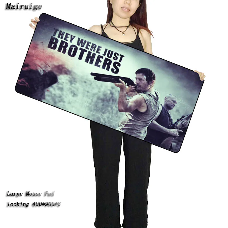  Mairuige 900*400*4 Walking Dead Large Speed Mouse Pad Gamer Locking Edge Keyboard Mouse Mat Gaming 