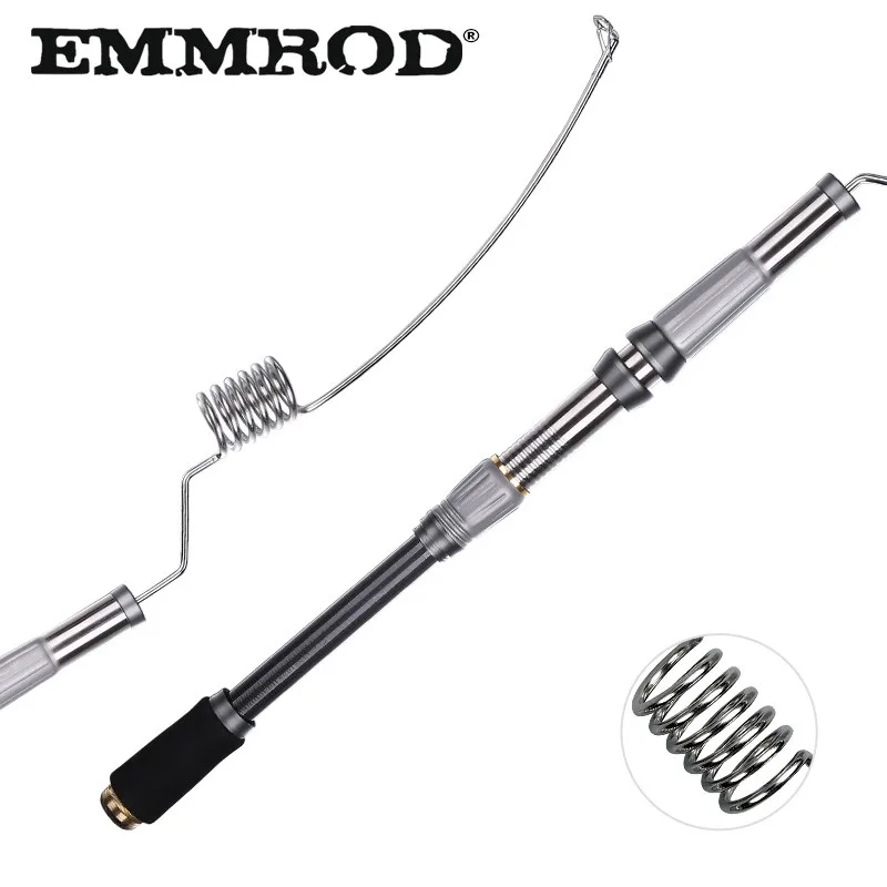 Vara de Pesca Emmrod Inoxidável Fiação 72cm Telescópica Rocha Aço Mar