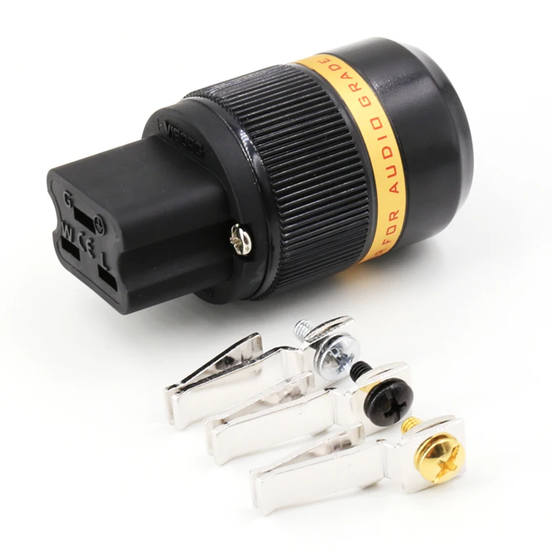 Pcs VF520R C19 Pure Copper Rhodium Plated Audio Power IEC