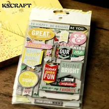 Ksccraft Be Happy 3D высечки самоклеящиеся наклейки для скрапбукинга Happy planner/изготовление открыток/Журнал проекта