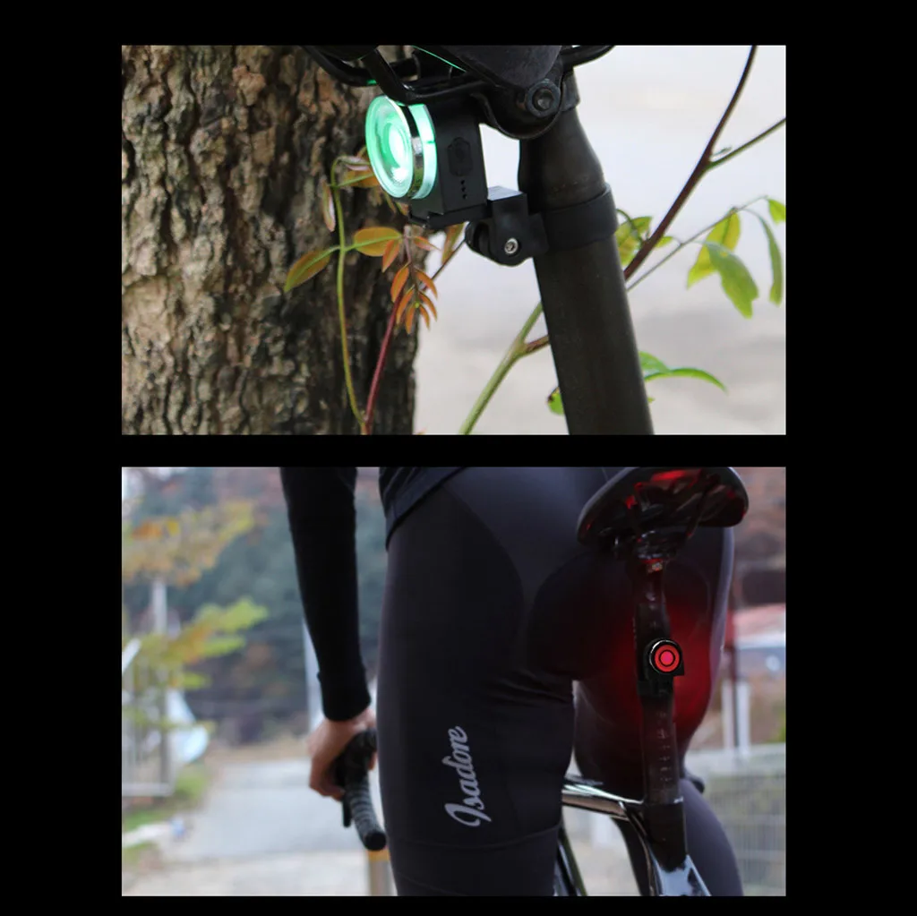 Красочные Велоспорт велосипед MTB Хвост светильник заднее защитное Предупреждение светодиодный фонарь светильник принять Камера уровень оптического абажур, Длительное Действие, для того, чтобы