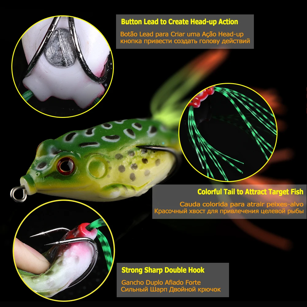 Goture Frog Fishing Lure 5.5cm 12.5g Soft Silicone Bait Crankbaits Fishing  Lures Carp Fishing Wobblers Artificial Bait Frog Lure