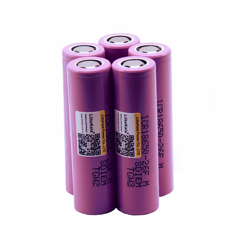 2 шт liitokala 26FM 3,7 V 18650 2600mAh батареи перезаряжаемые батареи ICR18650-26FM безопасные батареи промышленного использования