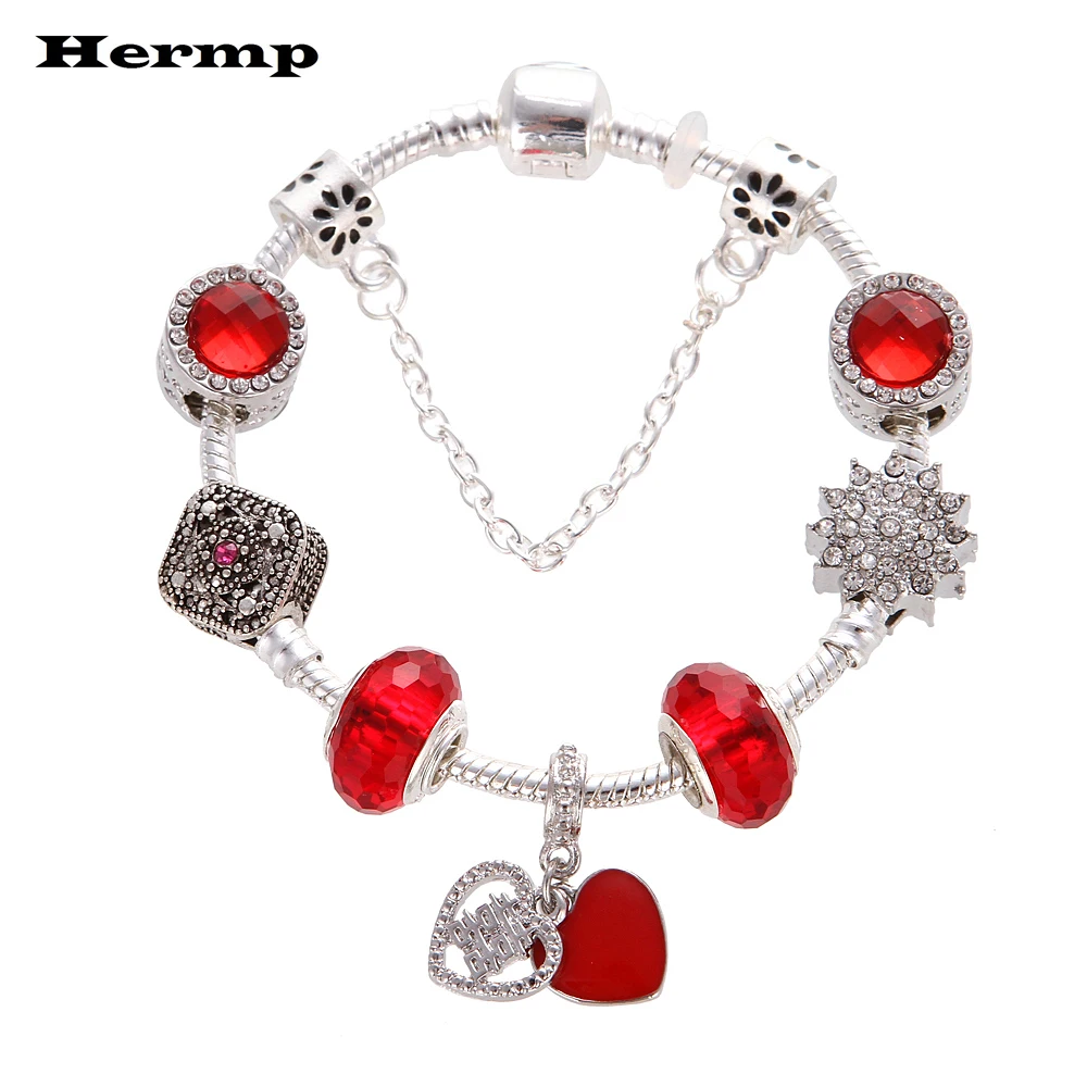 Hermp DIY Charms Bracelet Original Charm Pendant Alphabet Beads Accessories Jewelry Wholesale | Украшения и аксессуары