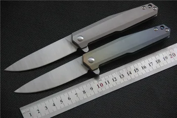 

HWZBBEN New D2 steel folding knife titanium alloy handle processing 58-59HRC multifunctional outdoor survival knife tool knife