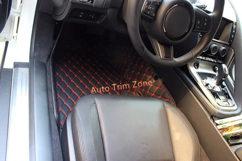 Schwarz Interieur Leder Fußmatten & Teppiche Fuß Pads Schutzfolie ... Schwarz Interieur Leder Fußmatten & Teppiche Fuß Pads Schutzfolie ...