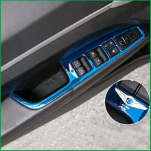 Para Hyundai Elantra Avante AD 2016 2017 Apoio de Braço Da Porta Interior do Carro Botão Interruptor de Elevador Janela Capa Guarnição LHD Carro- styling